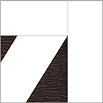 Brown / White finish