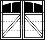 4-Section Arched panel style