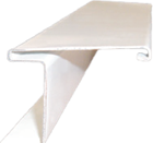 White painted I-beam center and end stiles reinforce every SteeLite section.