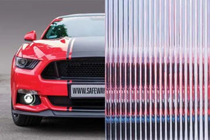 Thin Reeded glass finish