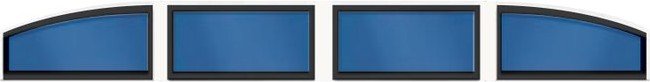4 Piece Double-Car Arch window insert