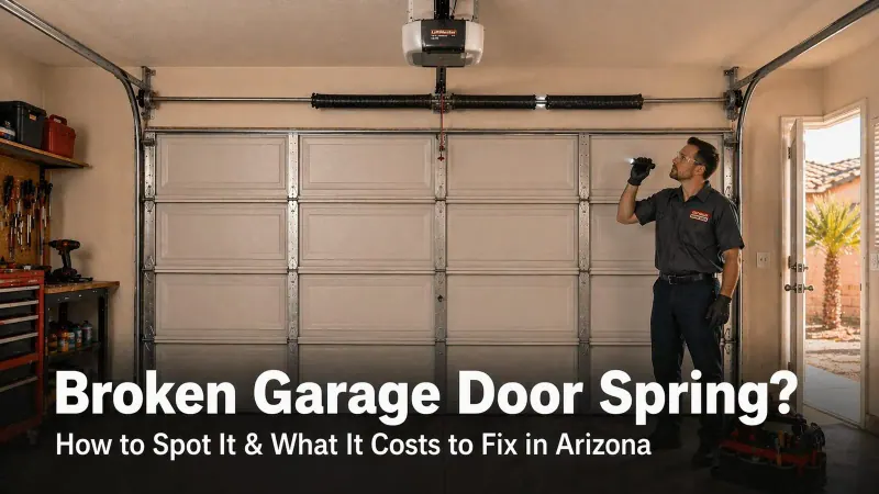 Broken Garage Door Spring? How to Spot It and What It Costs to Fix in Arizona