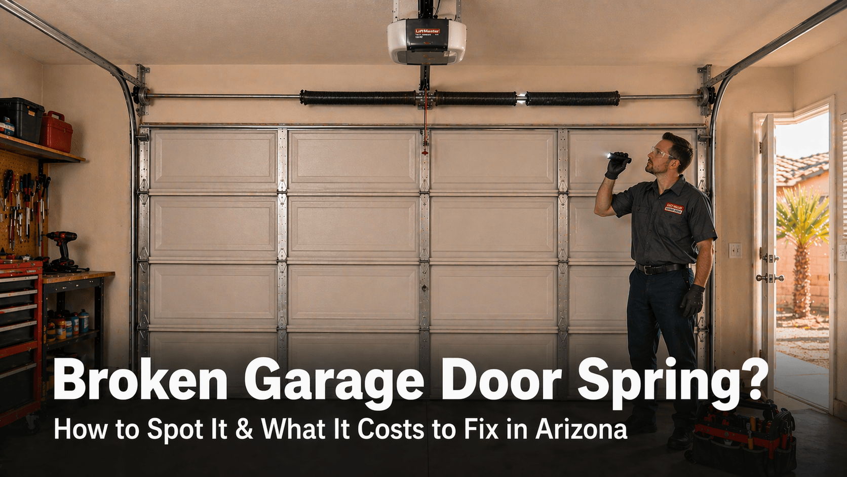 broken garage door spring how to spot it and what it cost to fix in arizona