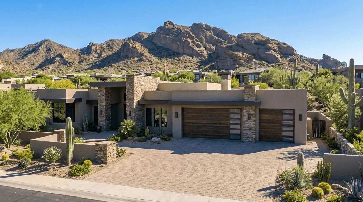 New garage doors installed by Farnsworth Garage Door Service in Mesa, Arizona