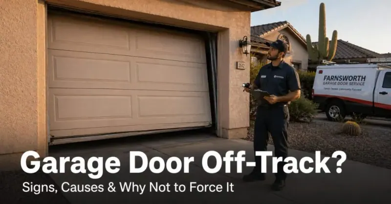 Is My Garage Door Off-Track? Signs, Causes, and Why Not to Force It