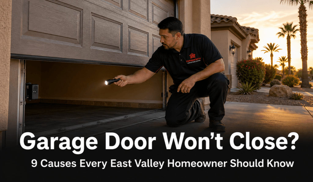 garage door wont close 9 causes east valley