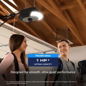 1 HP Belt Drive Opener with Battery Backup, Built-In Camera, and myQ Connectivity