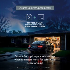 1-1/4 HP Belt Drive Opener with Battery Backup, Built-In Camera, and myQ Connectivity