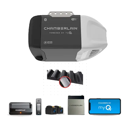 ultra quiet wi fi garage door opener with battery backup