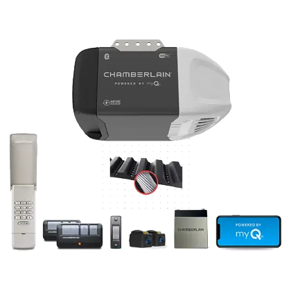ultra quiet wifi garage door opener with battery backup