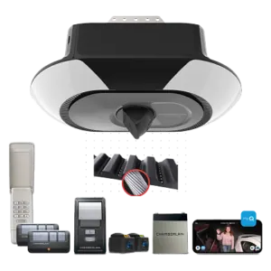 secure view camera ultra quiet led wi fi battery backup garage door opener