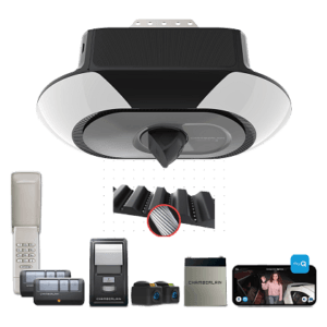 secure view camera ultra quiet led wi fi battery backup garage door opener