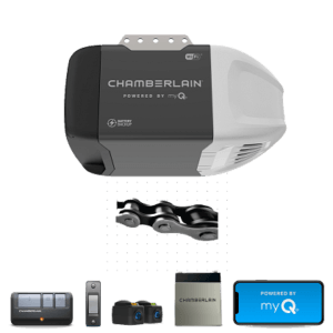 chain drive wi fi battery backup garage door opener
