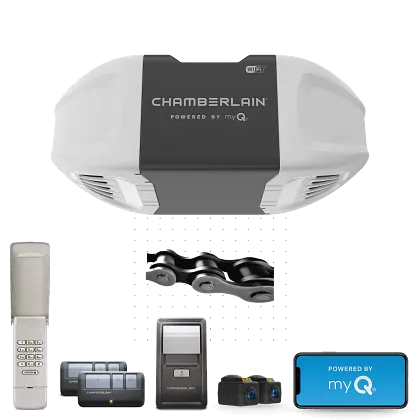 quiet wi fi garage door opener with wireless keypad