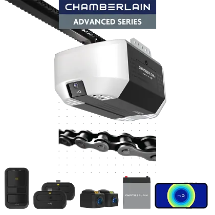 3/4 hp chain drive opener with battery backup and myq connectivity