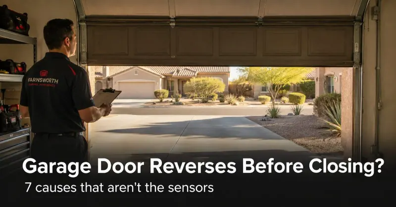 Why Does My Garage Door Reverse Before It Closes? 7 Causes That Aren't the Sensors