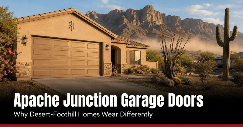Apache Junction Garage Doors: Why Desert-Foothill Homes Wear Differently