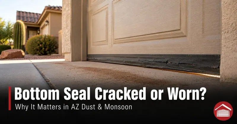 Garage Door Bottom Seal Cracked or Worn? Why It Matters in AZ Dust & Monsoon