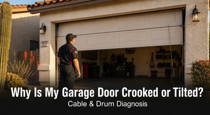 Why Is My Garage Door Crooked or Tilted? Cable & Drum Diagnosis