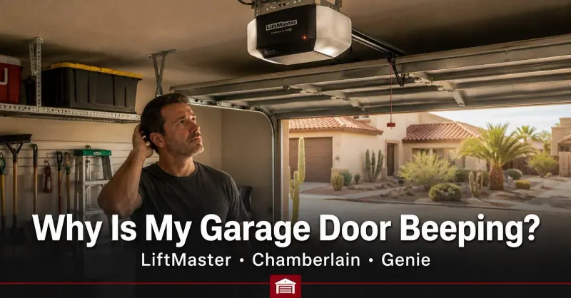 Garage Door Beeping? What the Beeps Mean (LiftMaster, Chamberlain, Genie)