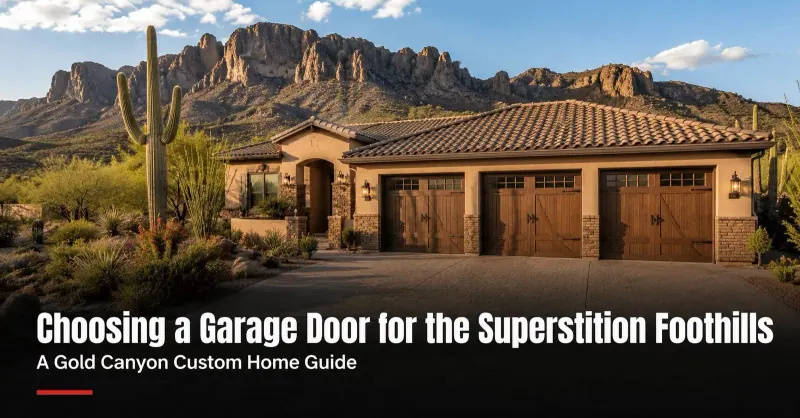 Gold Canyon Custom Homes: Choosing a Garage Door That Holds Up in the Superstition Foothills