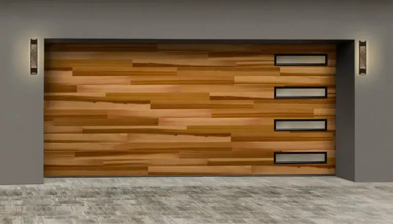 Modern Steel Plank Cedar Closeup