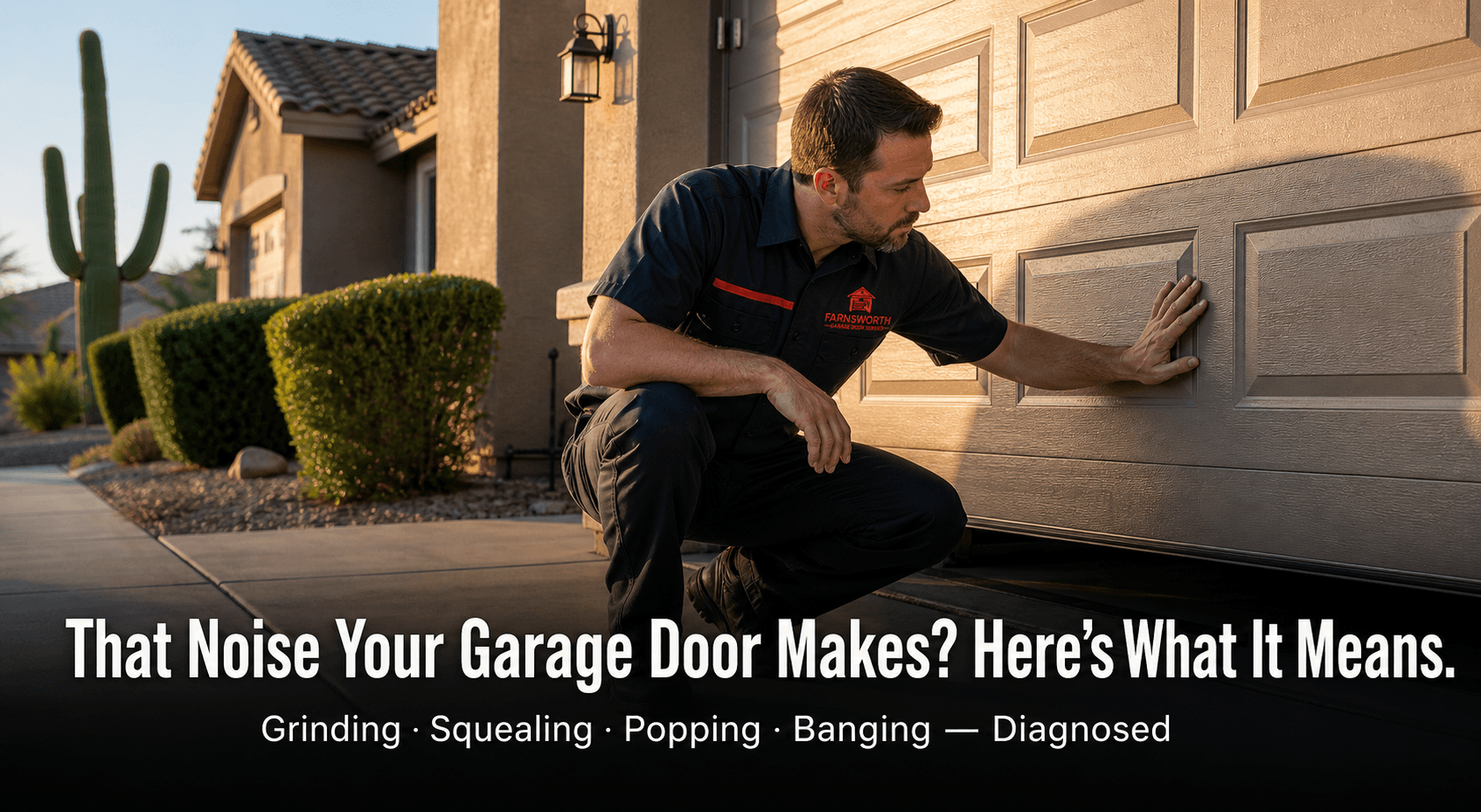 why does my garage door make that grinding squeaking or popping sound