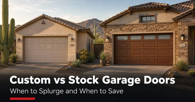 Custom vs Stock Garage Doors: When to Splurge and When to Save