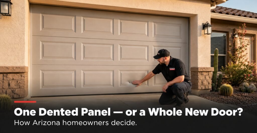 Replace One Garage Door Panel or the Whole Door? How to Decide in Arizona