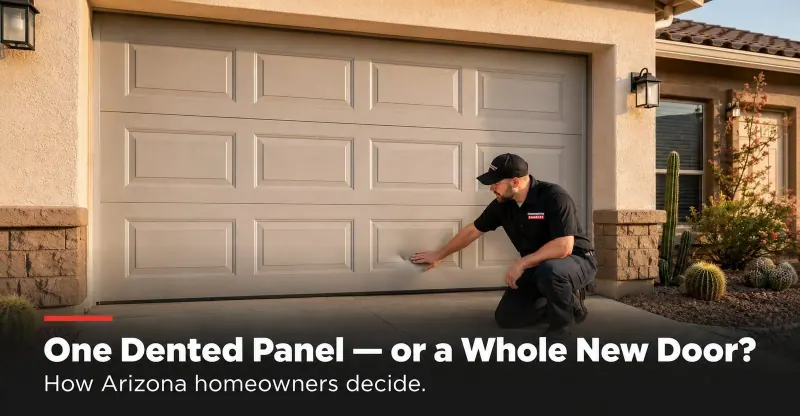 Replace One Garage Door Panel or the Whole Door? How to Decide in Arizona