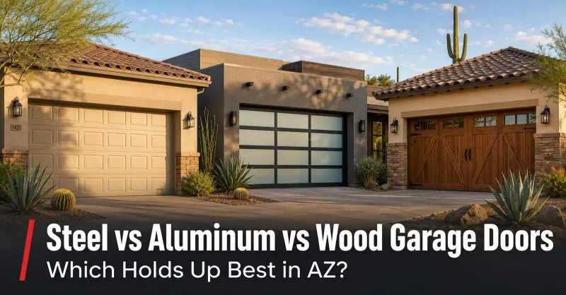 Steel vs Aluminum vs Wood Garage Doors: Which Holds Up Best in AZ?
