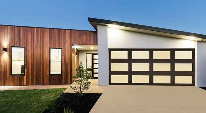 Dark Brown with Frost glass.
