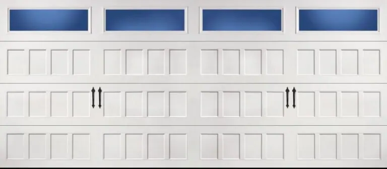Recessed - Long Panel Clear — double-car Amarr door