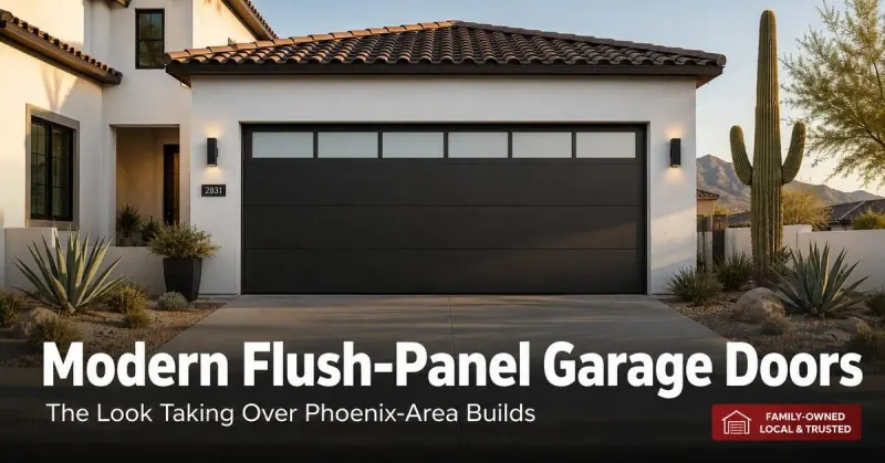 Modern Flush-Panel Garage Doors: The Look Taking Over Phoenix-Area Builds