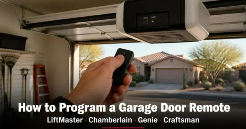 How to Program a Garage Door Remote: LiftMaster, Chamberlain, Genie & Craftsman (Step by Step)